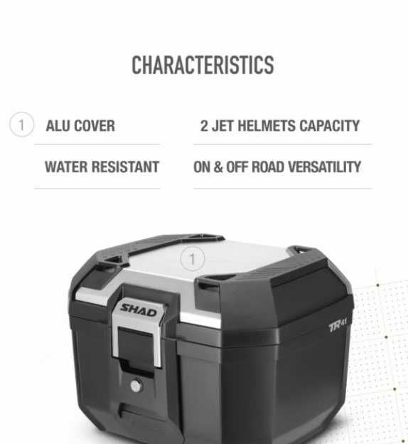 *NOVIDADE* Top-Case SHAD TR41 c/ Alumínio + Base Universal + Rede