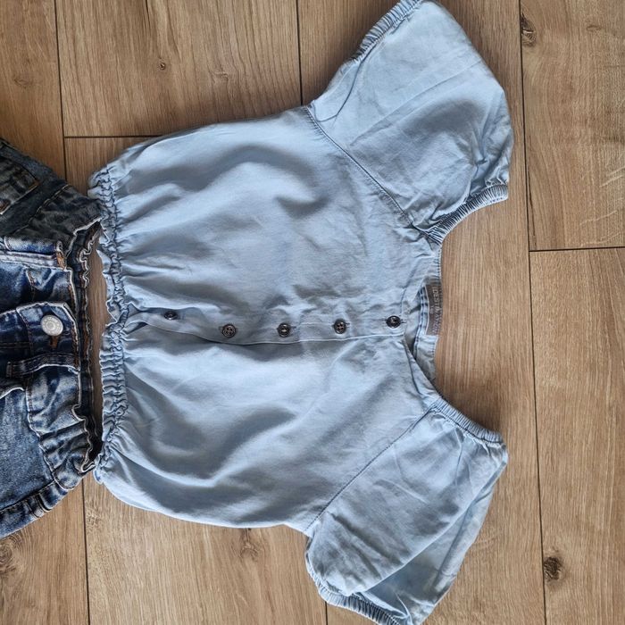 Prześliczny zestaw koszulka spodenki jeans r. 134,140,146 j.nowe Pepco