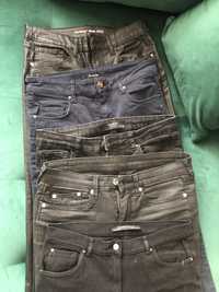 5 par markowych spodni damskich roz 36 Zara Pepe Jeans Massimo Dutti