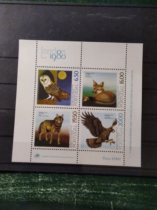 1980 Bloco Animais Do Zoo Lisboa MNH **