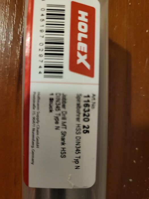Wiertła maszynowe HSS firmy Holex sprzedam