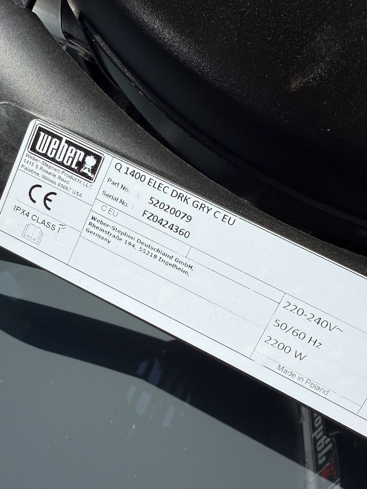 Grill ELEKTRYCZNY Nowy Model Weber  q1400