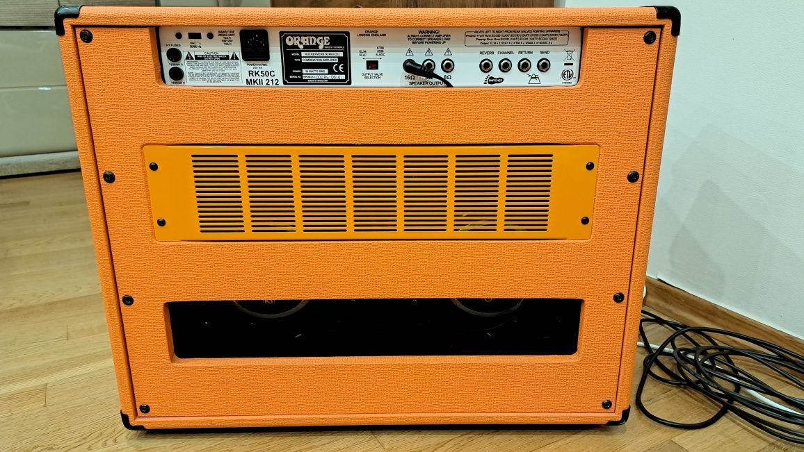 Orange Rockerverb Mk II 50c combo 2x12 + case + switch