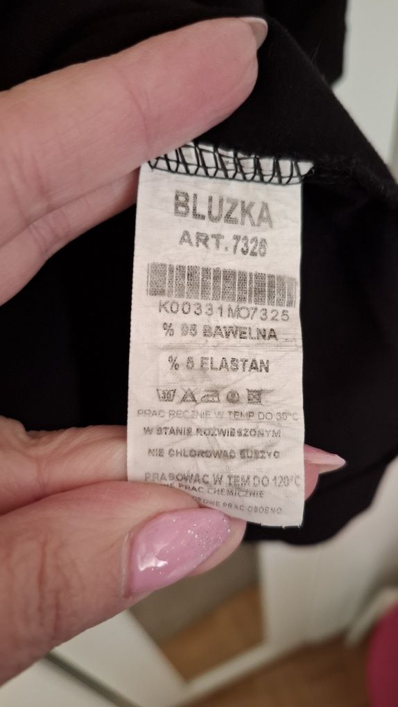 Bluzka cyrkonie czarna L/XL