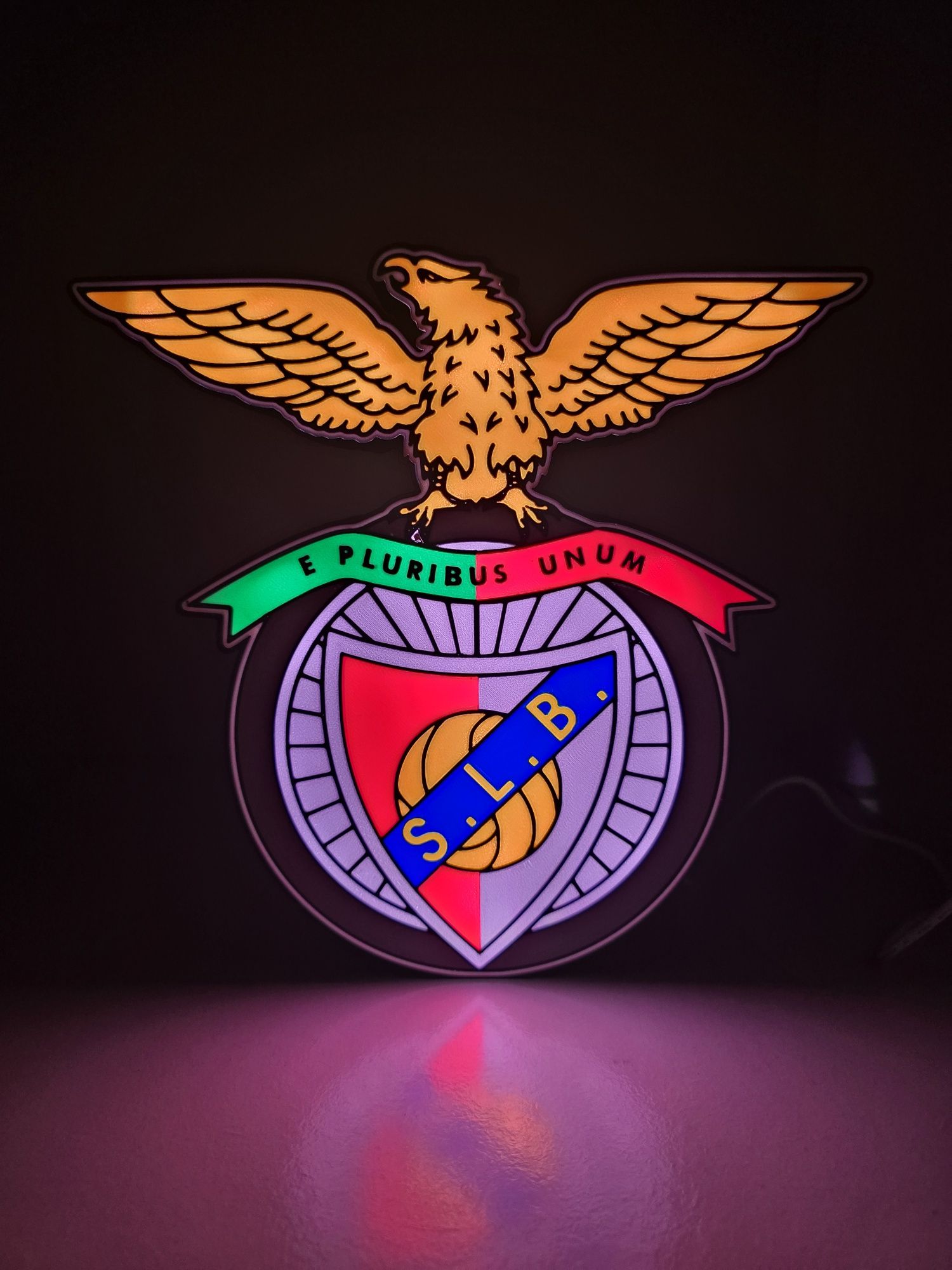 Benfica lightbox em impressão 3D