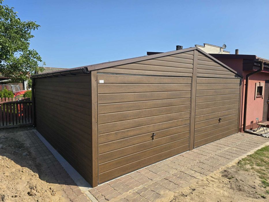 Garaż drewnopodobny 6x4 6x5 6x6 orzech złoty dąb Wzmocniony Producent