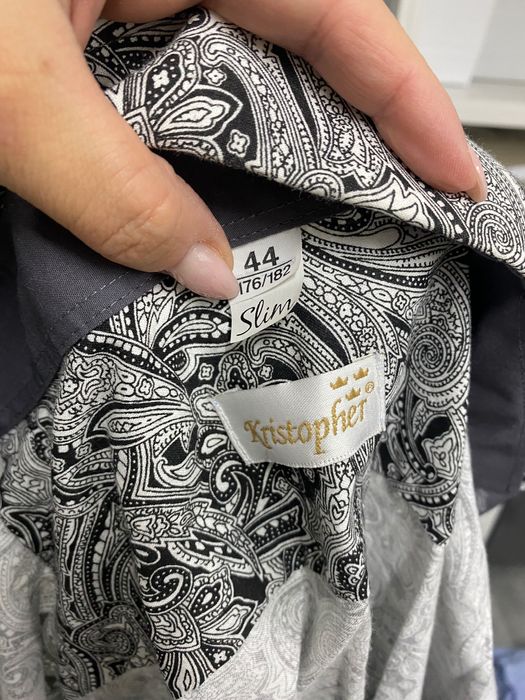 Męska Koszula czarno białe wzory 44 l-xxl