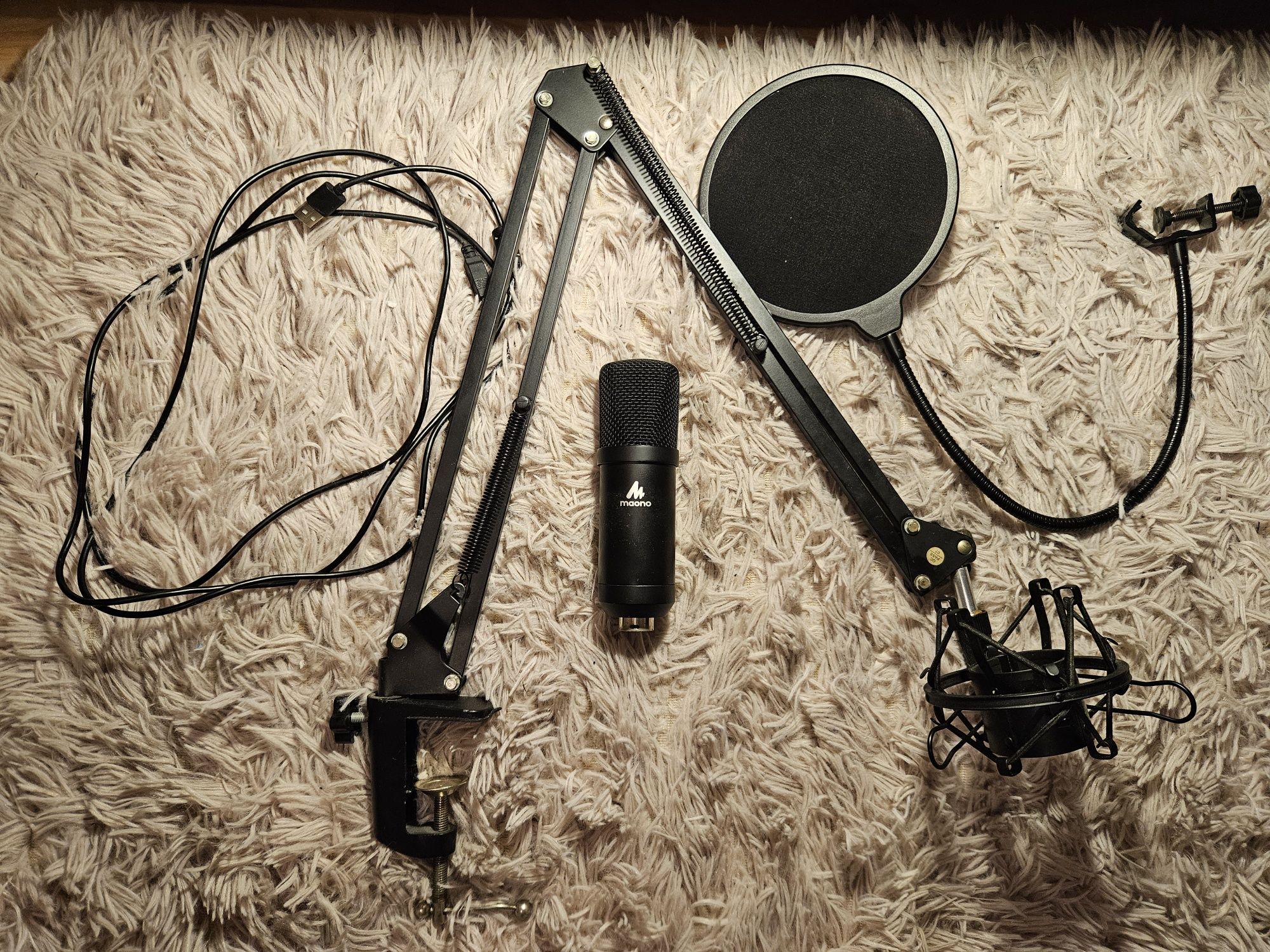 Mikrofon Maono A04E USB statyw pop filtr zestaw