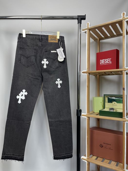 Сірі Джинси Chrome Hearts & Levi’s 550 | Джинсы Хром Хартс & Левайс