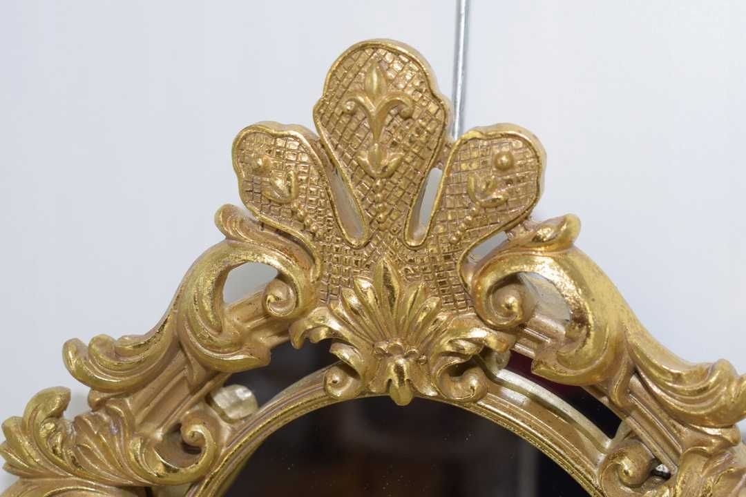 Złote Owalne Lustro Barokowe - Vintage - Złota Rama Dekoracja Ścienna
