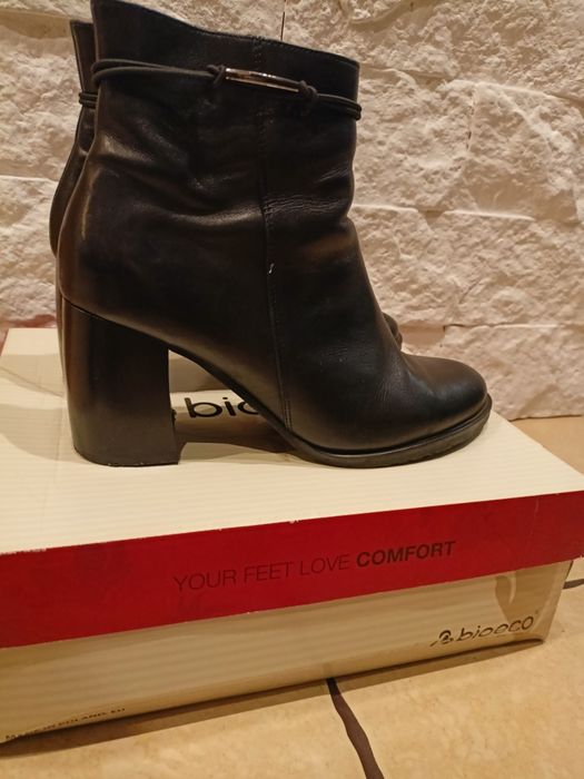 Buty damskie skórzane czarne roz 40 Bioeco by Arka
