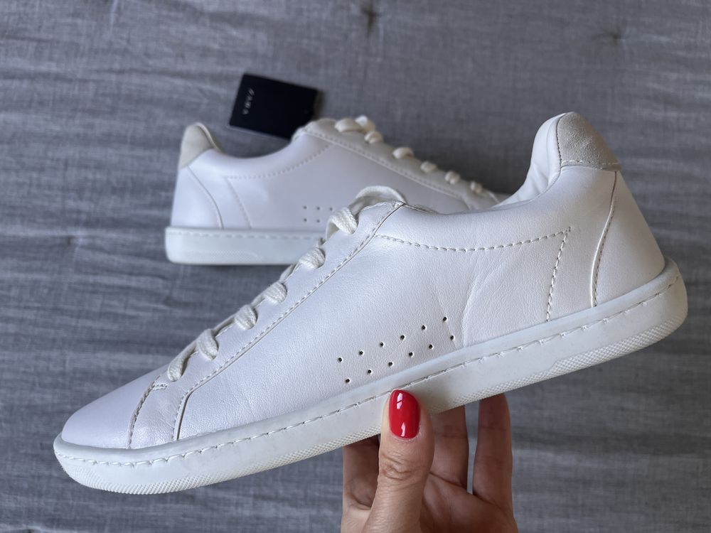 Nowe z metkami adidasy z Zary r.40, białe damskie sneakersy