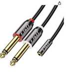 Kabel J&D 3,5 mm do 2 x 6,35 mm,