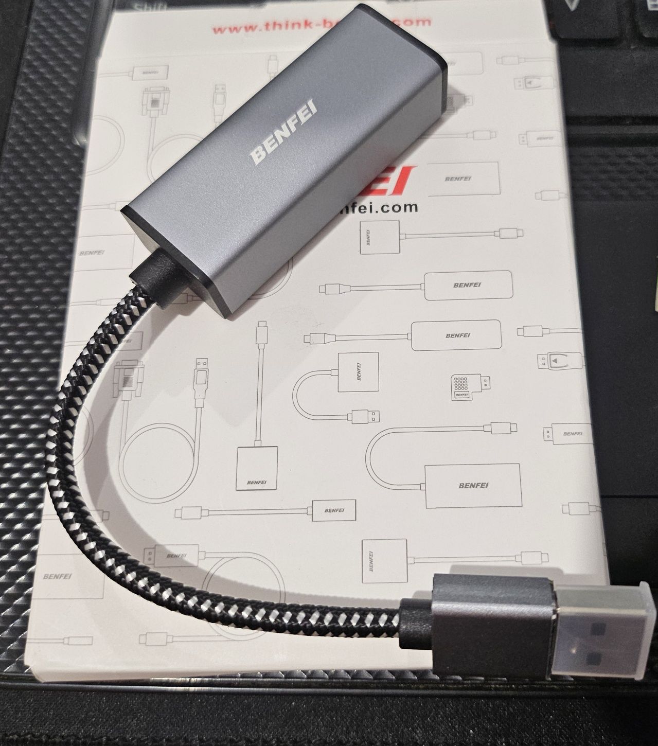 Adapter BENFEI USB 3.0 do Gigabit Ethernet kompatybilny z MacBookiem