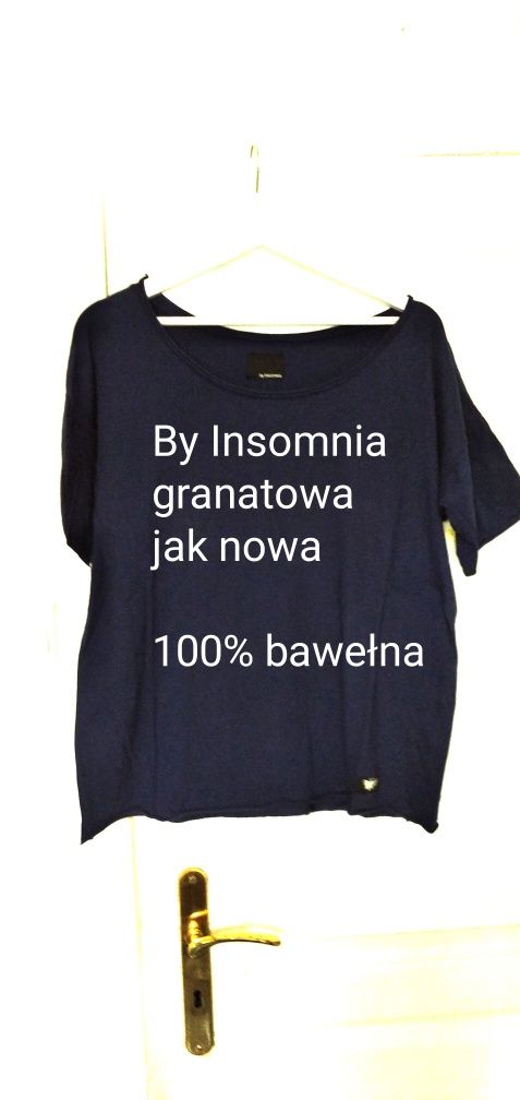 Bluzka S M L XL By Insomnia 100% bawełna bawełniana krótki rękaw 36 38