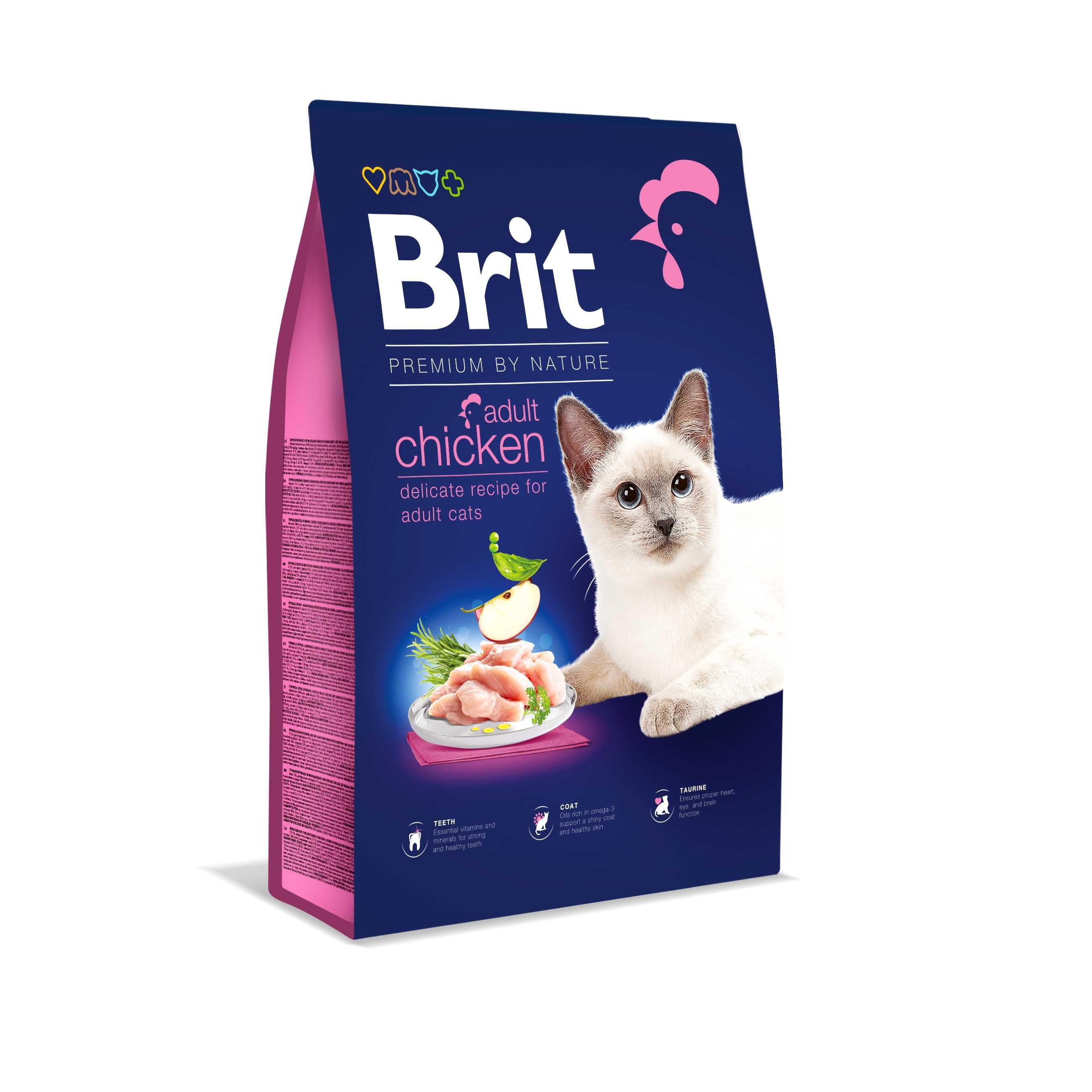 Brit premium by nature cat chicken корм для кошек с курицей 8кг Акция
