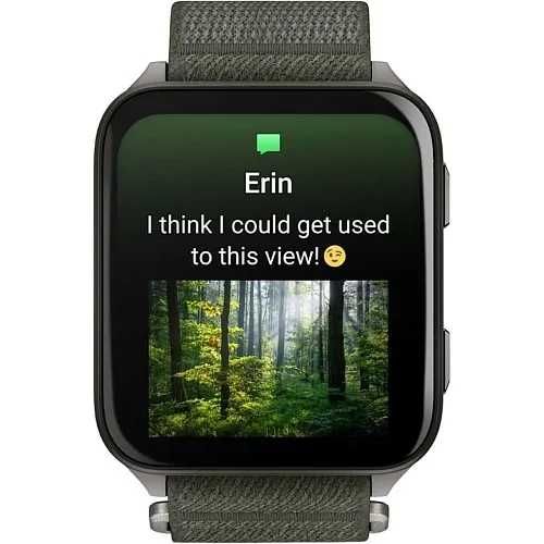 Garmin Venu X1 Moss with Titanium Caseback and Moss ComfortFit Nylon