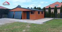 Garaż Blaszany Drewnopodobny 8x6 wnęka wiata ażury 6x6 7x6 7x7 9x6 9x7