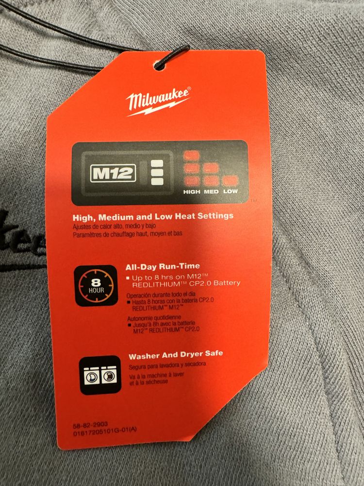 Худі чоловіча Milwaukee M12 Heated Hoodie Kit