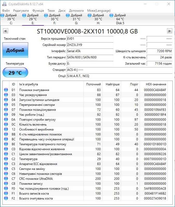 HDD Seagate 10 та 12 Тб