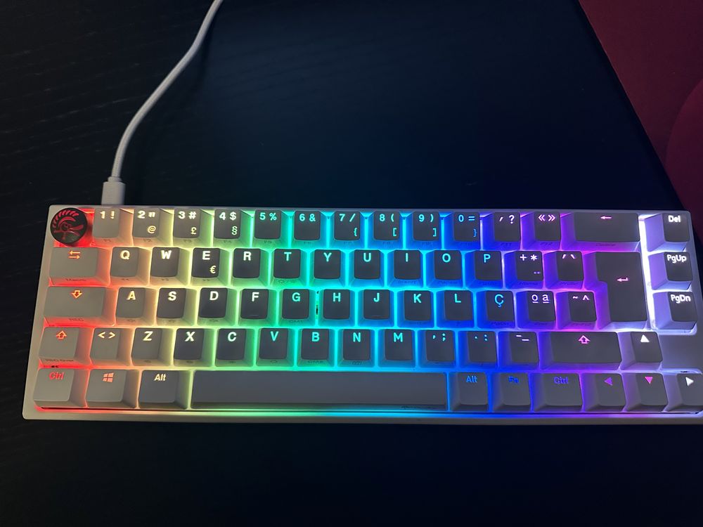 Ducky ONE 3 Classic SF 65% Pure White PT Layout Mx-Silver Novo