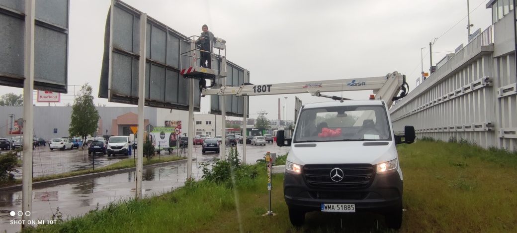 Wynajem podnośnika koszowego 18 i 27 metrów 300kg Grójec Białobrzegi