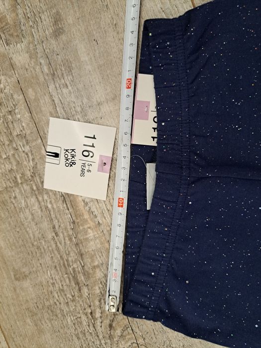 Getry/ legginsy ocieplane - granat z drobinkami - rozm 116