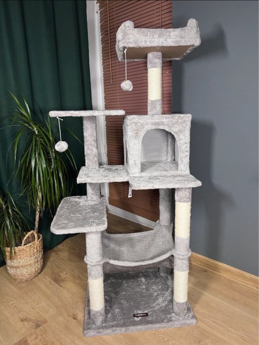 Drapak dla kota domek NOWY wielopoziomowe drzewko słupek legowisko XXL