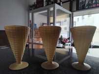 Copos de gelado vintage de marca italiana