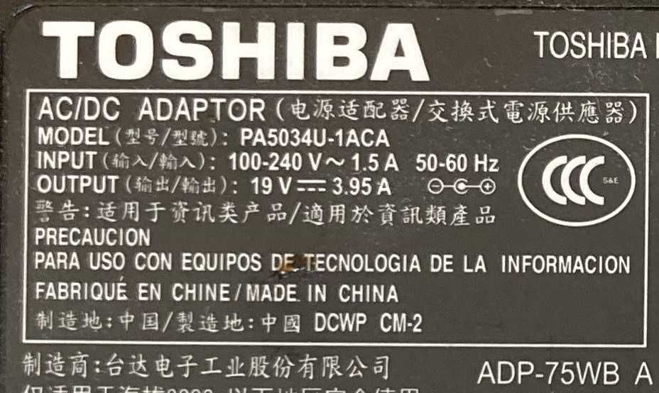 Carregador portátil Toshiba