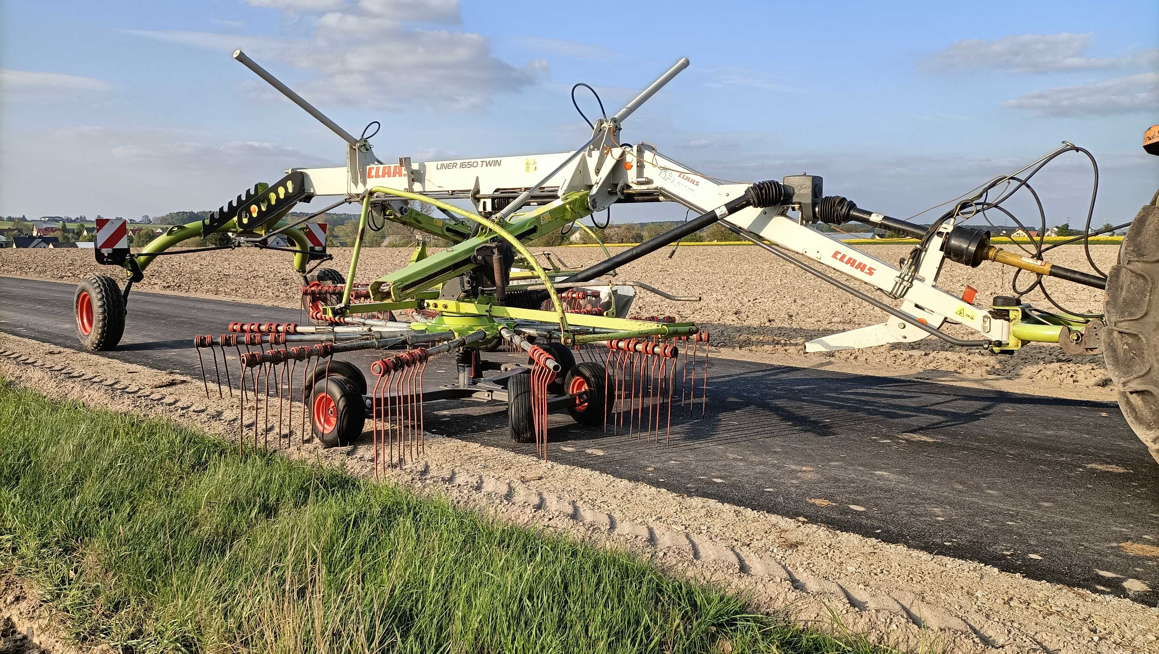 Zgrabiarka Dwukaruzelowa CLAAS LINER 1650 TWIN Dwa pokosy na Raz. Kuhn