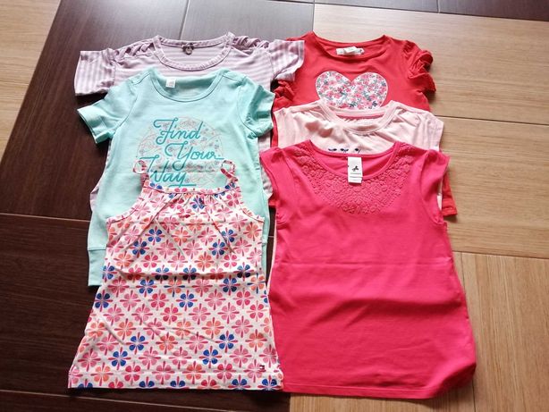 Bluzeczki / koszulki zestaw, rozmiar 122 - 128