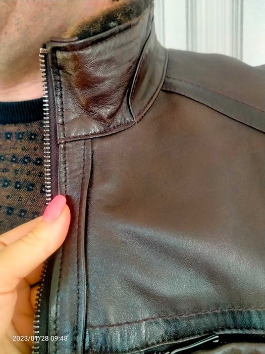 Кожаная курточка зима