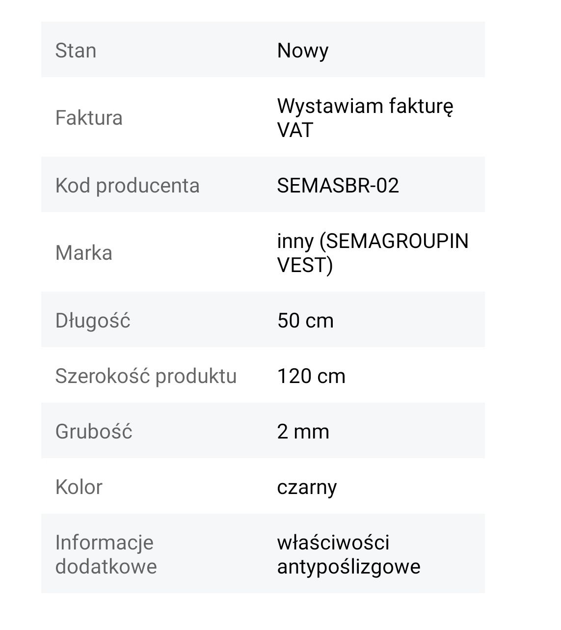 Płyta gumowa 120cm