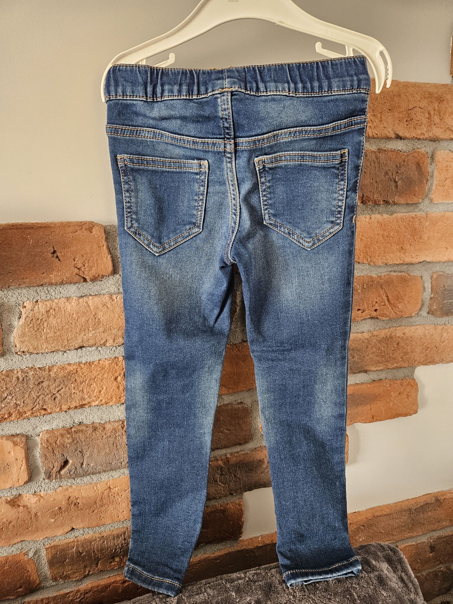 Legginsy ala jeans z przetarciami lindex 104