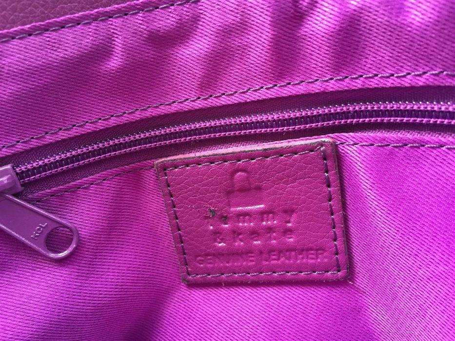 Кожаная фиолетовая сумка tommy & kate,  шкіряна сумка