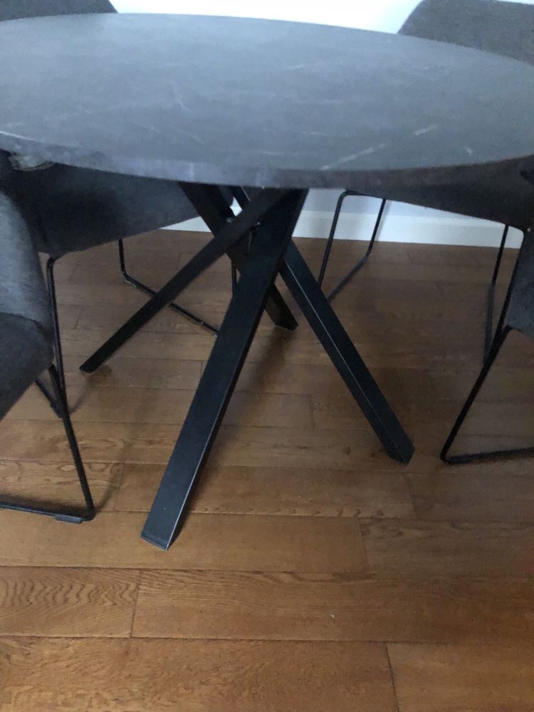 Ikea stół + 4 krzesła tapicerowane