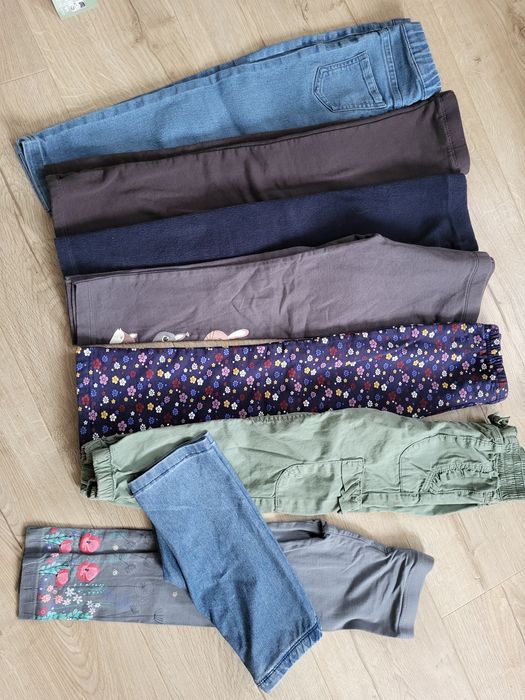 8 par Spodnie legginsy ocieplane jeansy 110 kappahl h&m next sinsay
