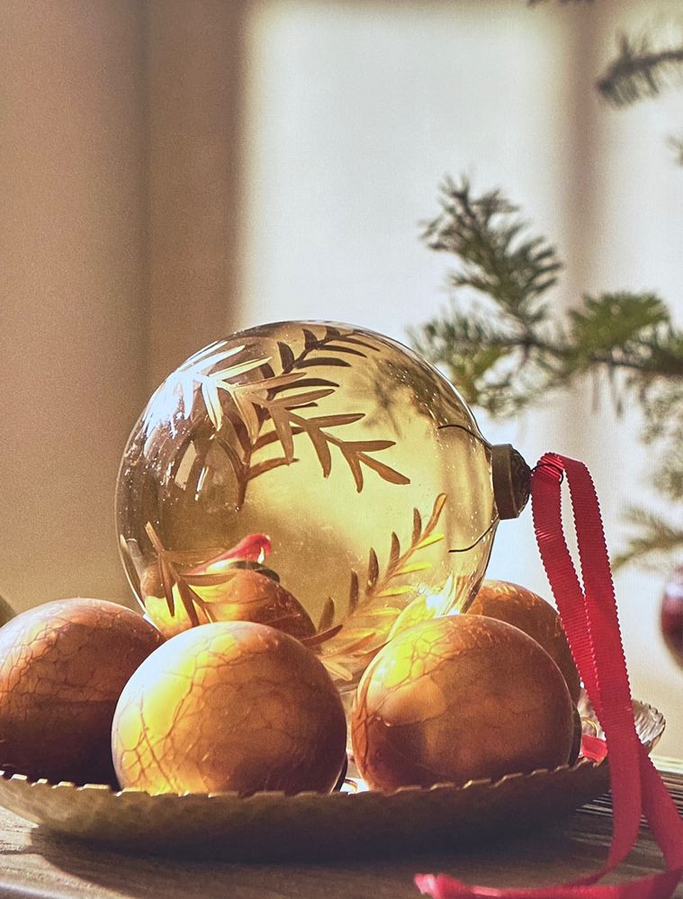Bola Grande de Natal Borossilicato Folhas Zara Home