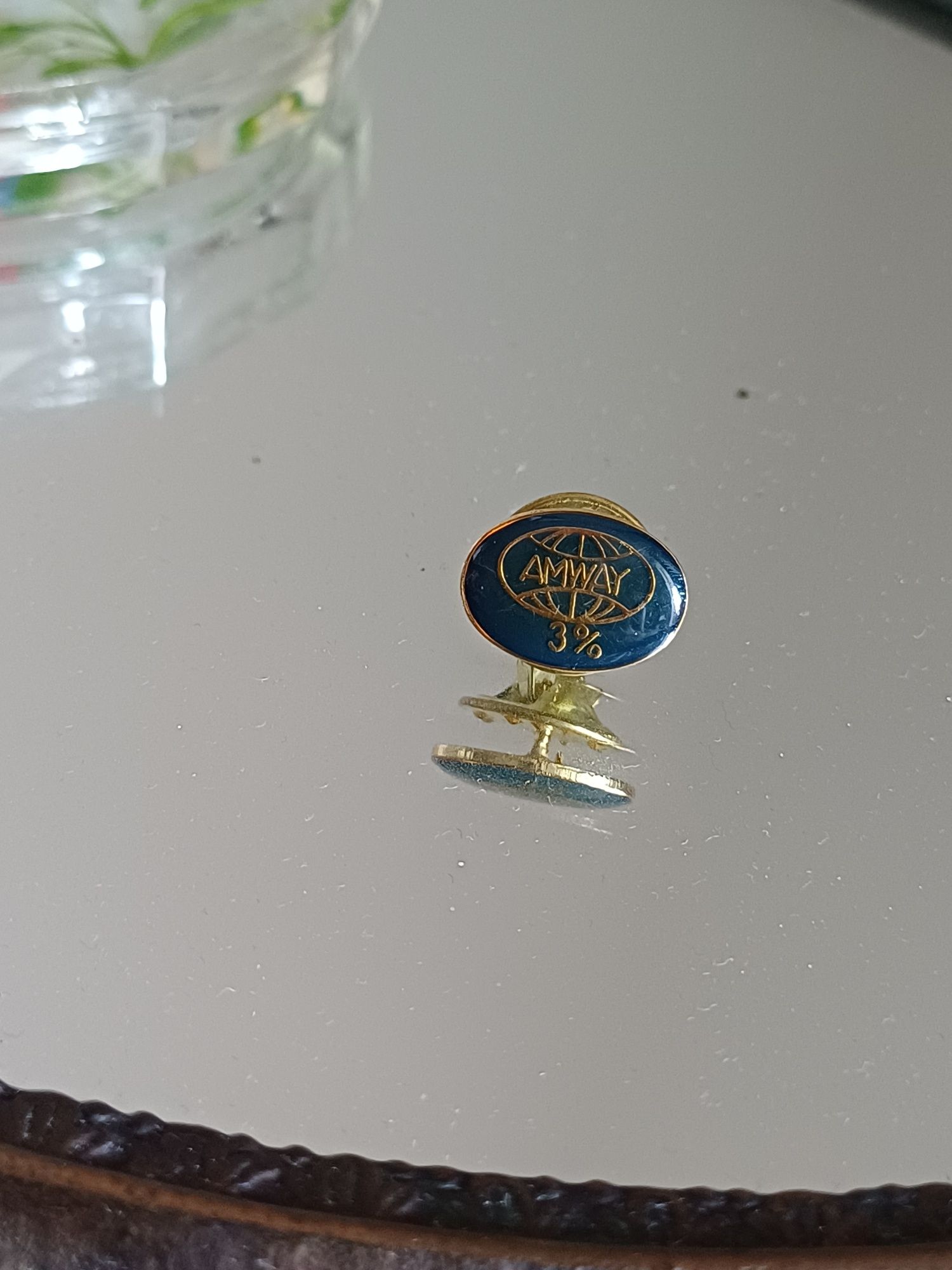 Amway 3% przypinka pin broszka vintage