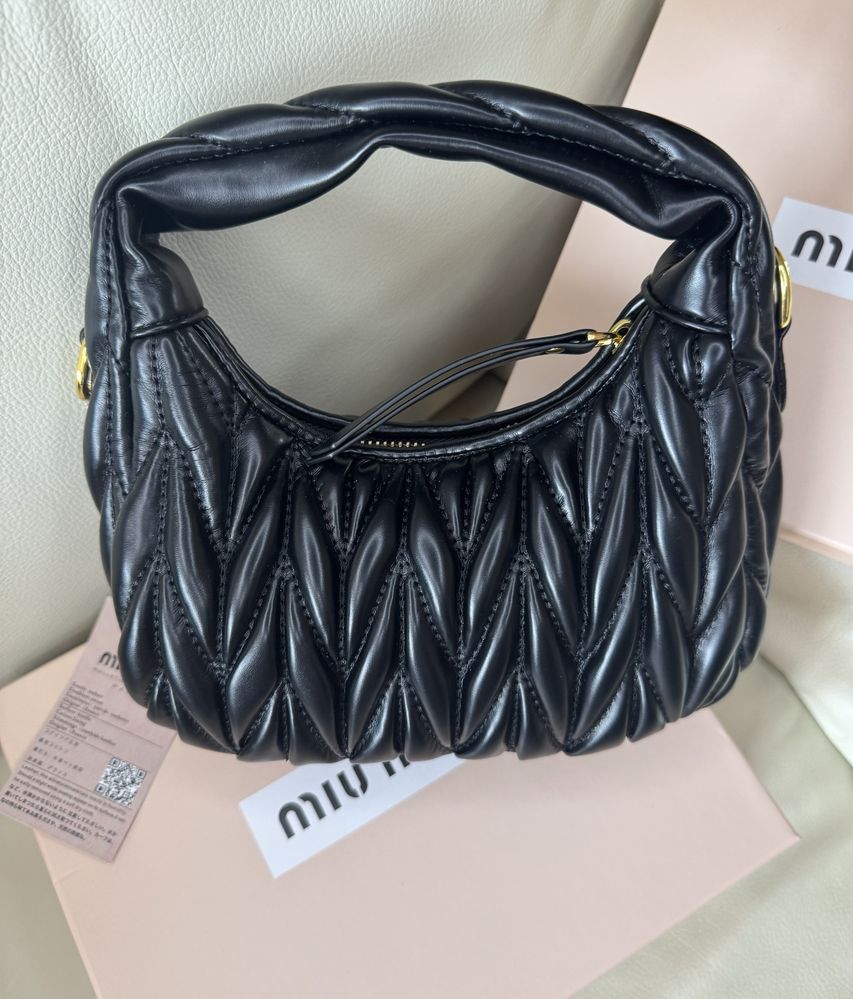 Сумка miu miu (міу міу, миу миу) чорна