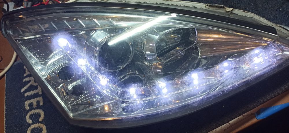 Faróis Led Daylight Ford Focus 1 98-01 Cromado