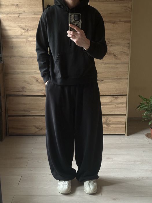 Худі кофта з капюшоном чорна кроп фіт H&M s m , с м