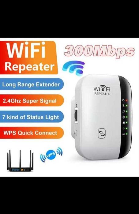 Беспроводной усилитель (маршрутизатор) WI-FI, 300Мбит/с