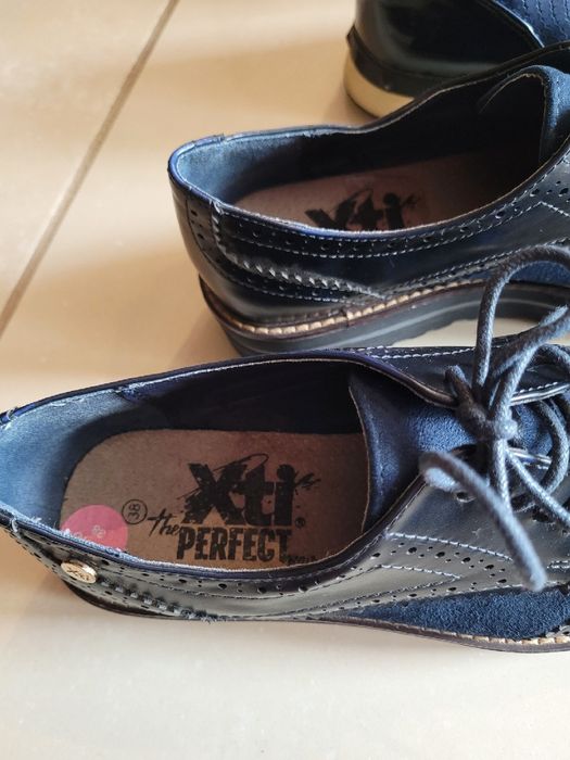 Sneakersy damskie mokasyny 38 granatowe 2 pary