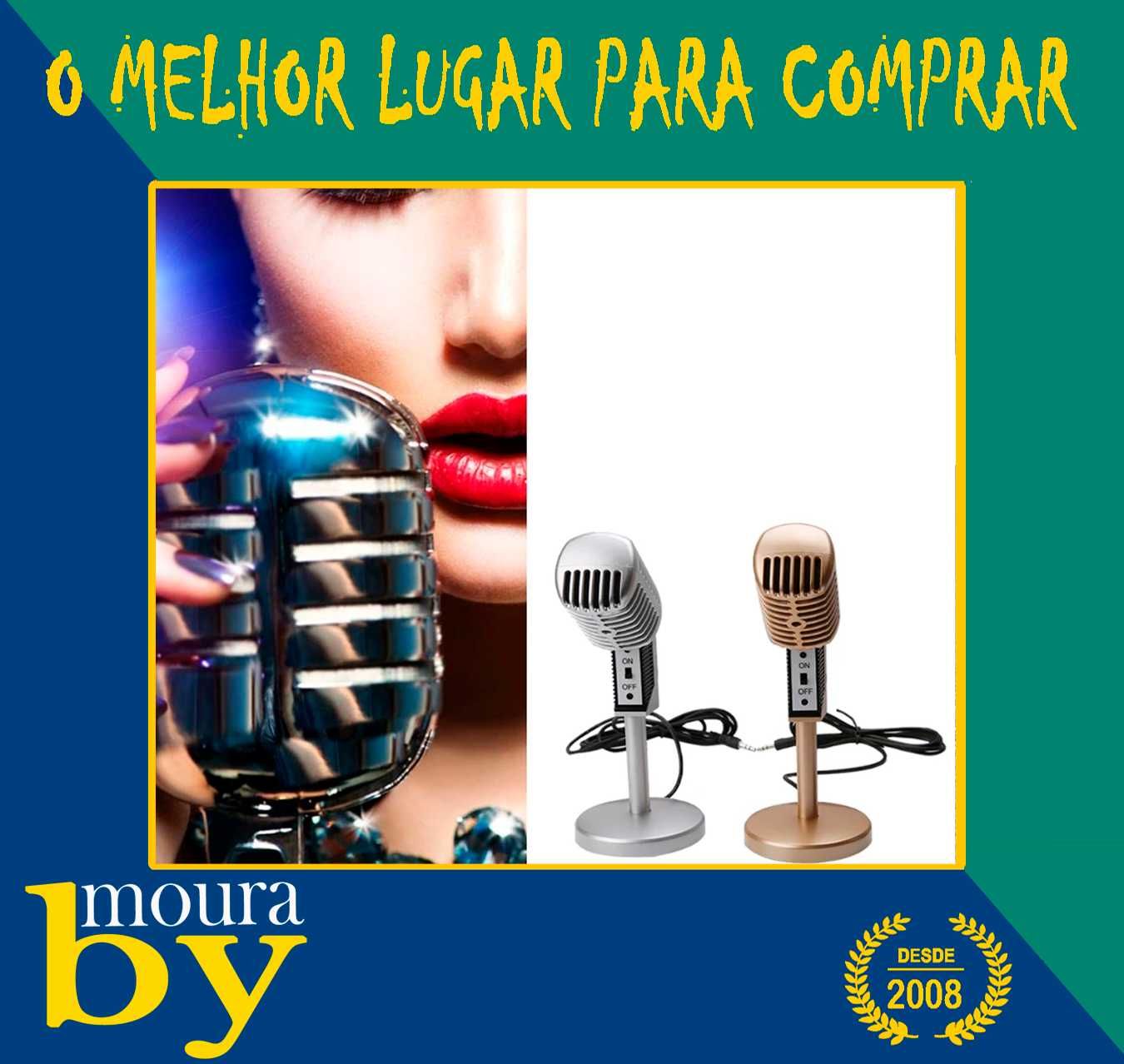 Mic Microfone Profissional Estúdio Skype Desktop PC e Notebook, 3,5