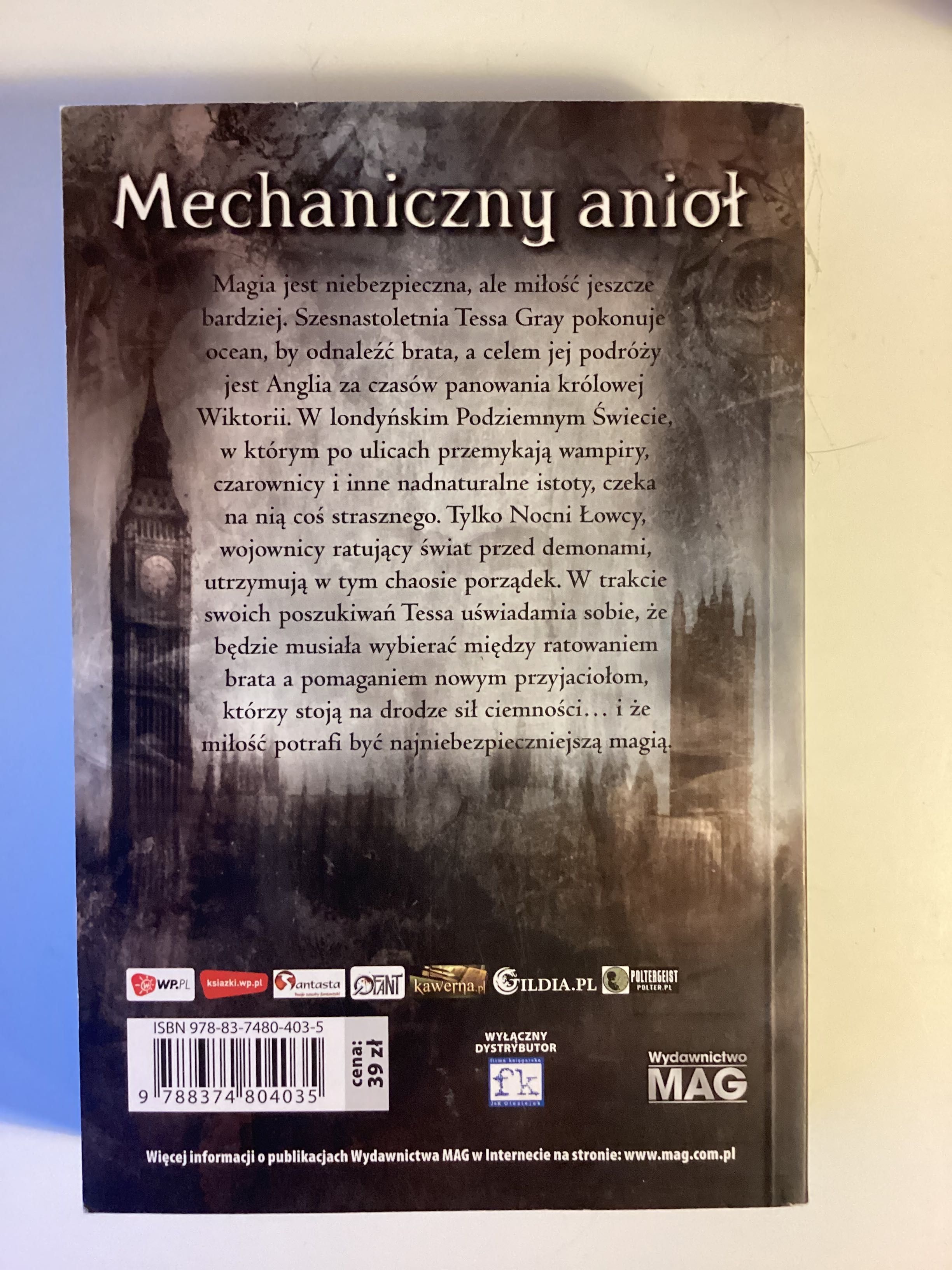 „Mechaniczny anioł- diabelskie maszyny” Cassandra Clare