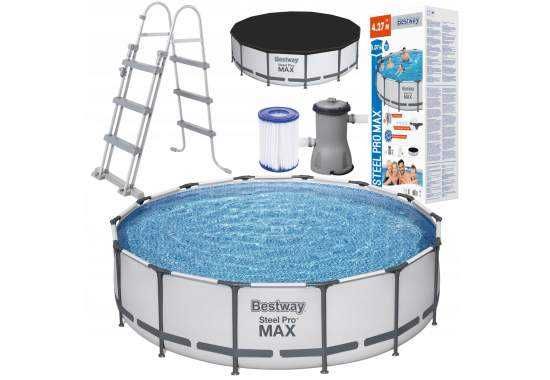 Каркасний басейн Bestway 56950 (427х107 см) з фільтр,насос,тент і драб
