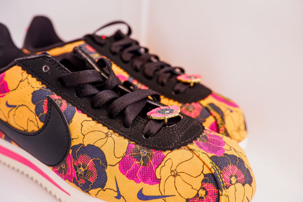 Nike cortez floral beje