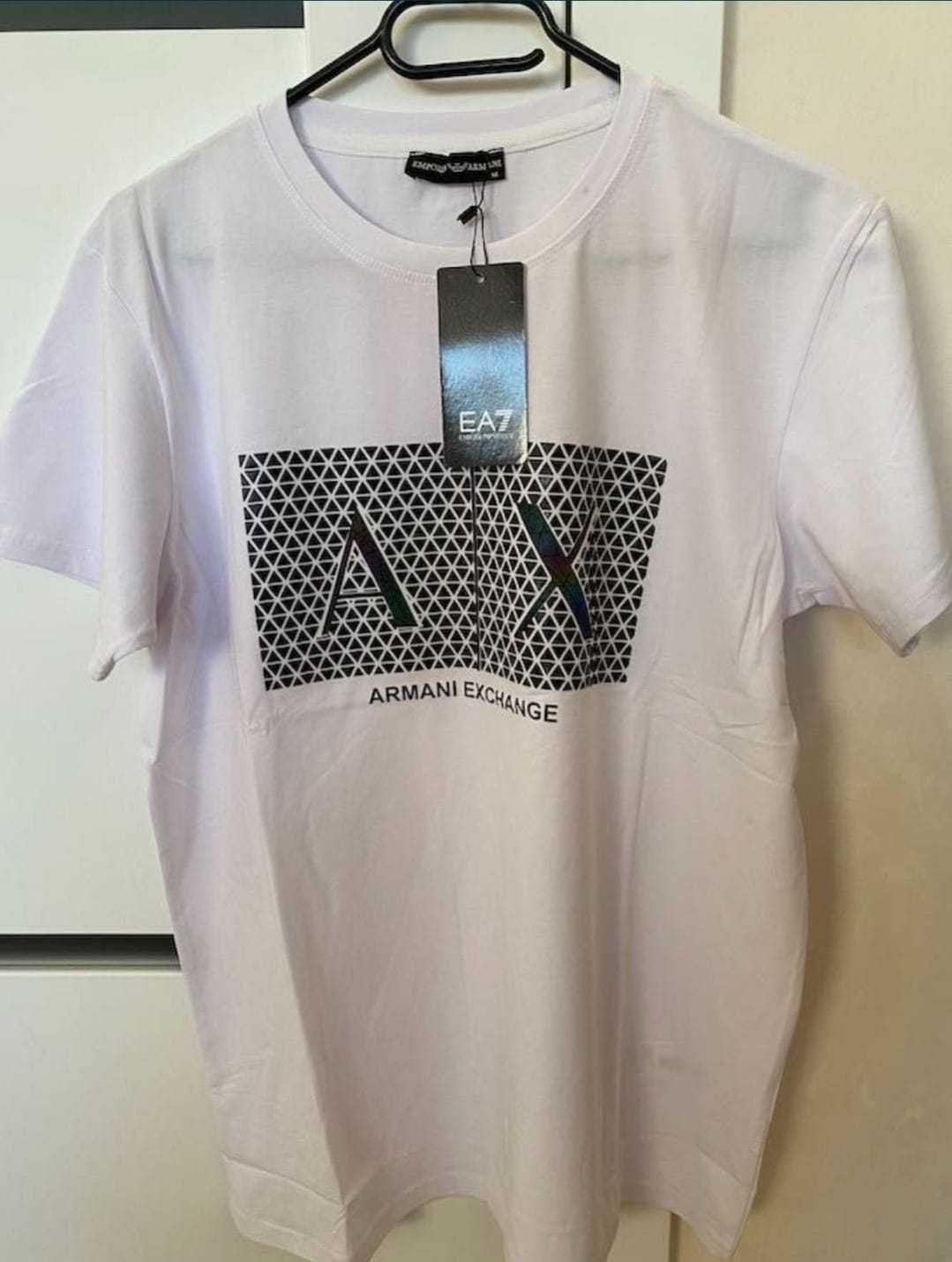 Koszulka męska t-shirt armani duży znaczek koszulki hit